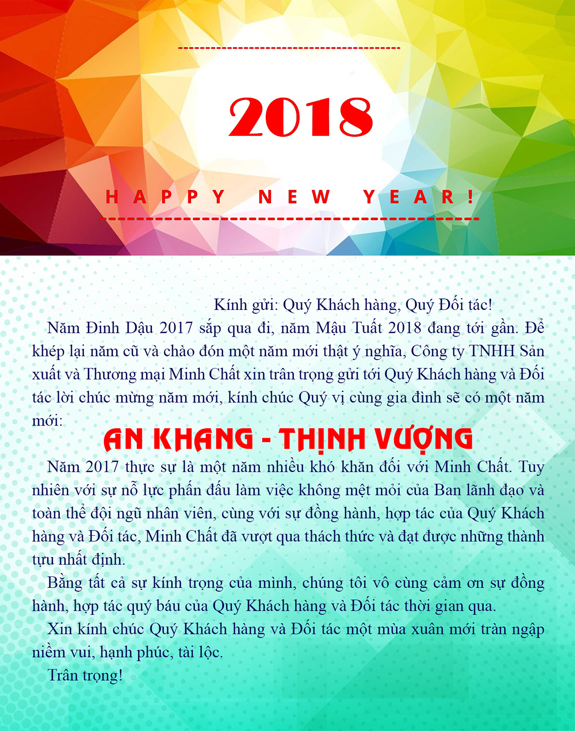 Thu chuc tet 2018
